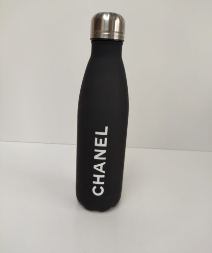 Gourde 500ml fond noir customisée blanc